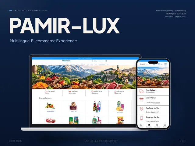Aperçu du site e-commerce Pamir-Lux