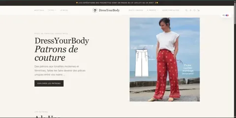 Aperçu du site DressYourBody