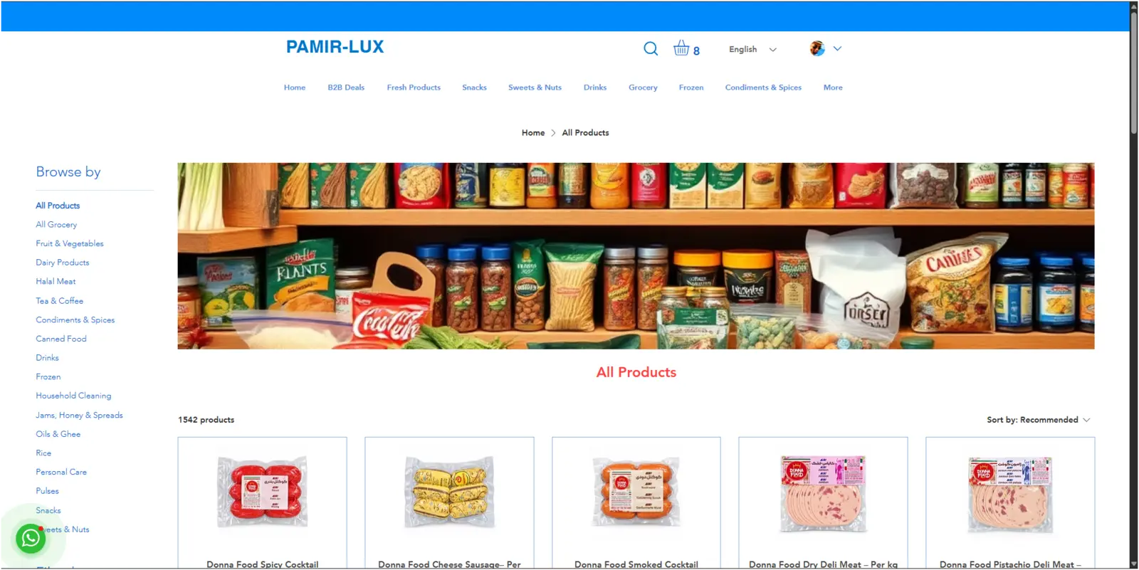 Catalogue e-commerce Pamir-Lux réalisé sur Wix Stores